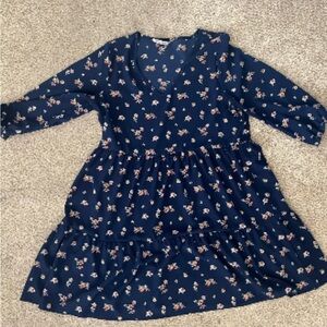 R&B floral  3/4 sleeves dress 2xl